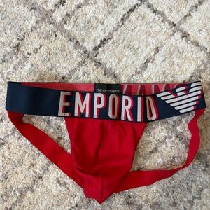 Emporio Armani Red and Navy Underwear Brief